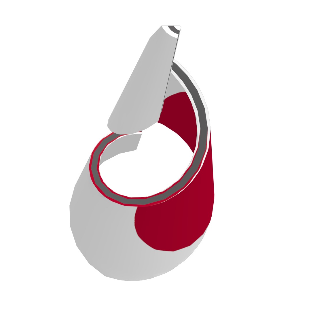 Japan Flag on a helical spiral structure 3D model_11