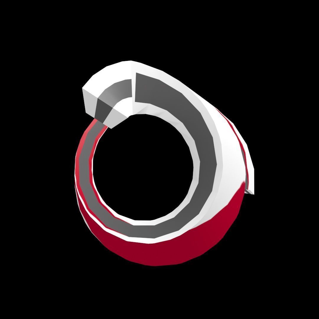 Japan Flag on a helical spiral structure 3D model_24