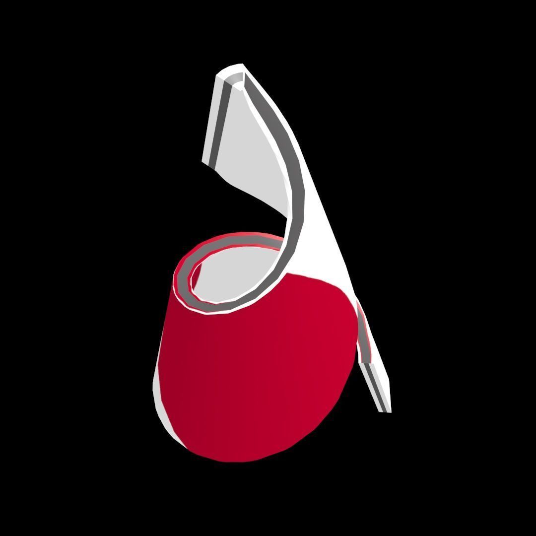 Japan Flag on a helical spiral structure 3D model_16