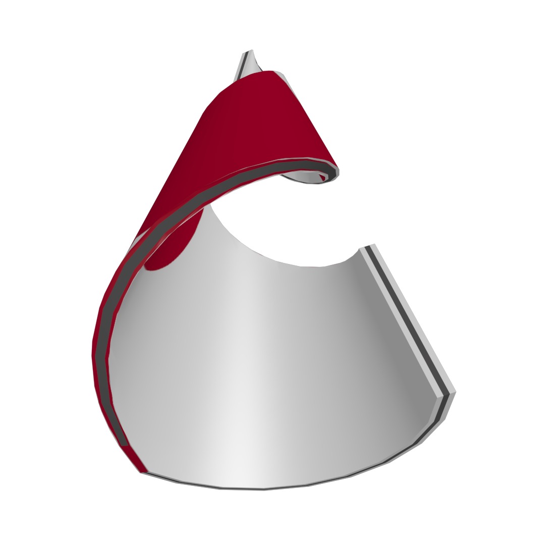 Japan Flag on a helical spiral structure 3D model_7