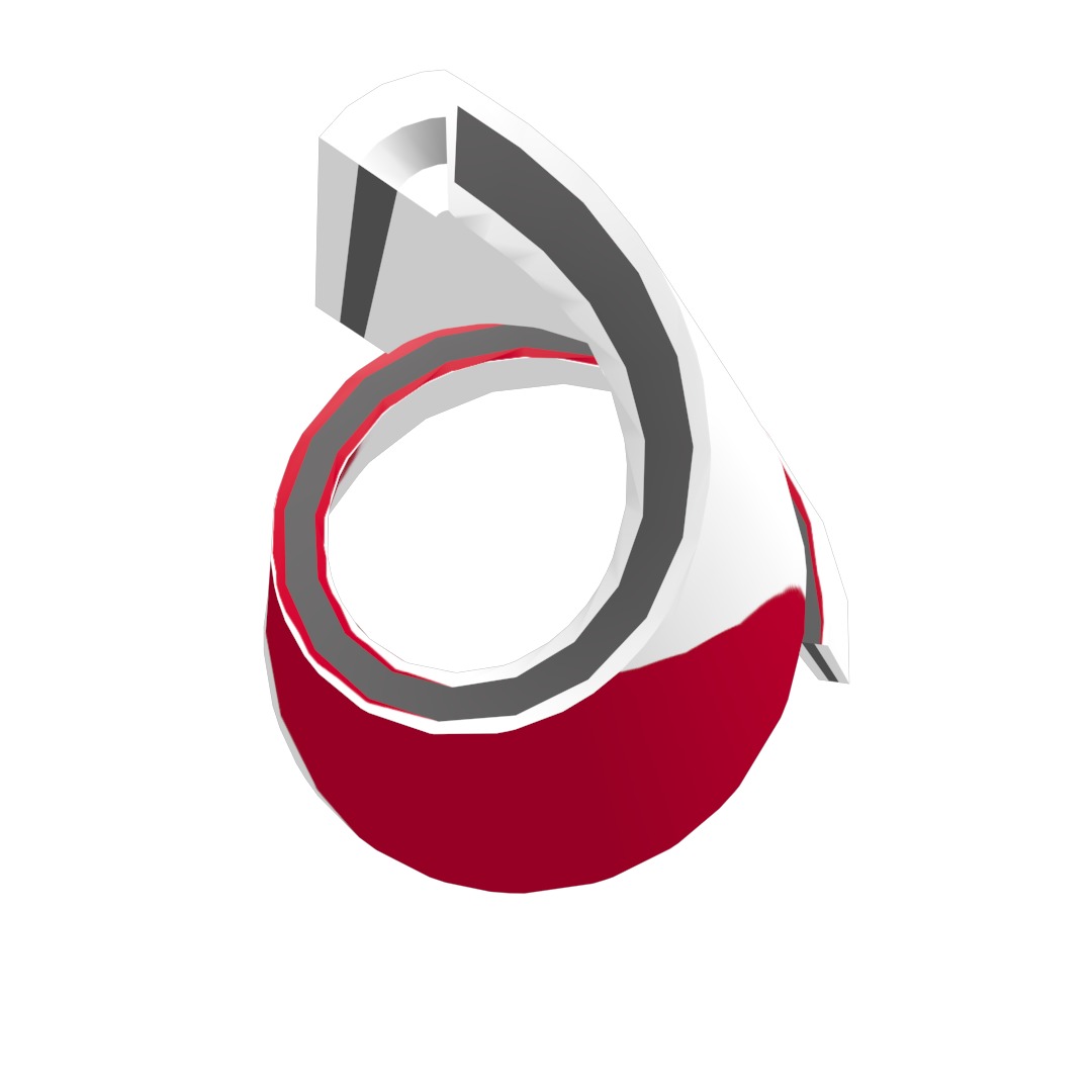 Japan Flag on a helical spiral structure 3D model_12