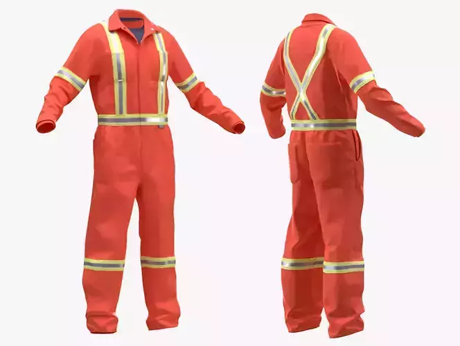 Mining Suit 96 - All MH Bodies - UE5 Skeletons - Rigged Low-poly 3D model