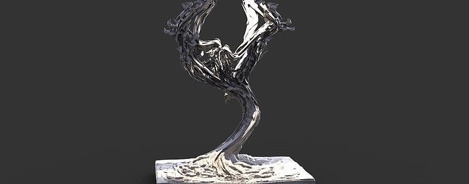 fire link Snake Vine tree stump 3D model