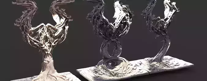 fire link Tree sculptures 