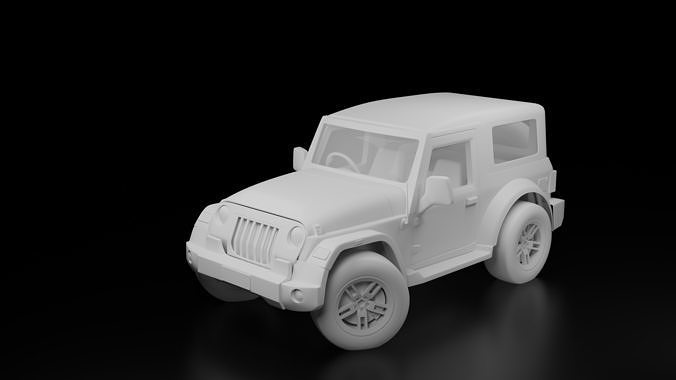 Mahindra Thar 3D Model Detailing Blender 3D model