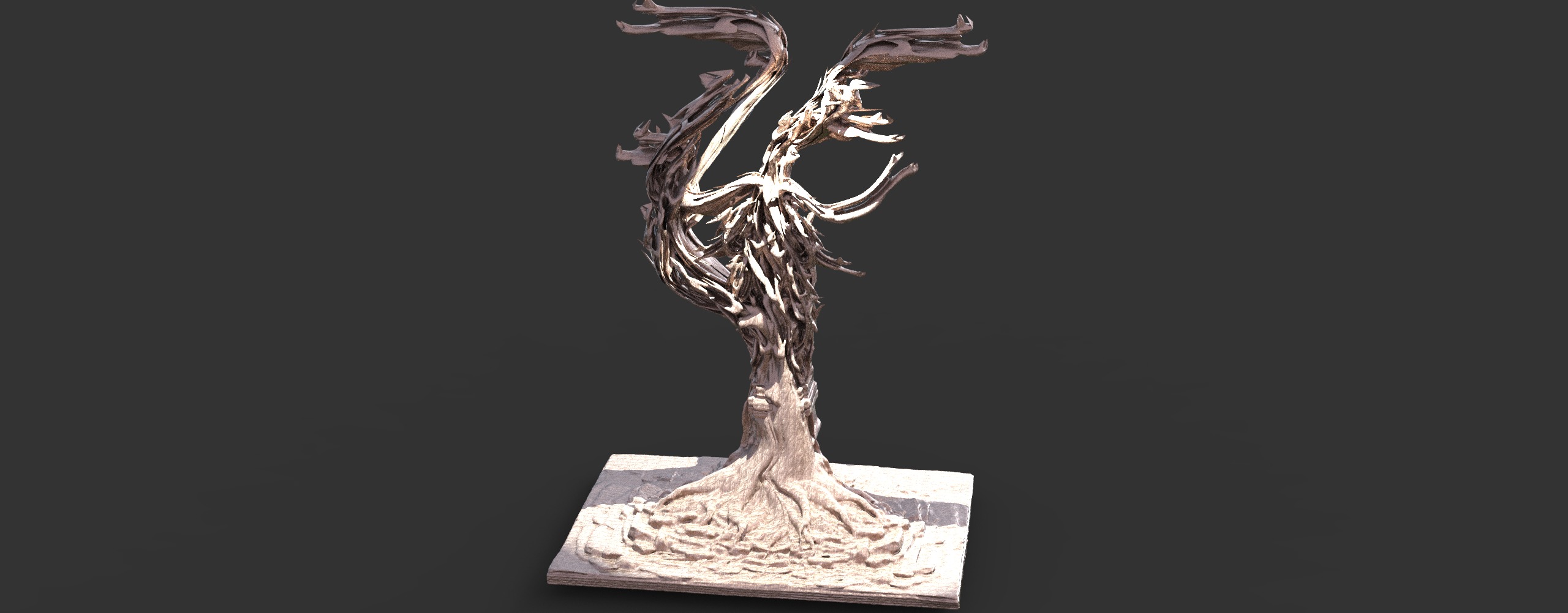 fire link Sculpted Tree sculptures collection series 3 3D model_2
