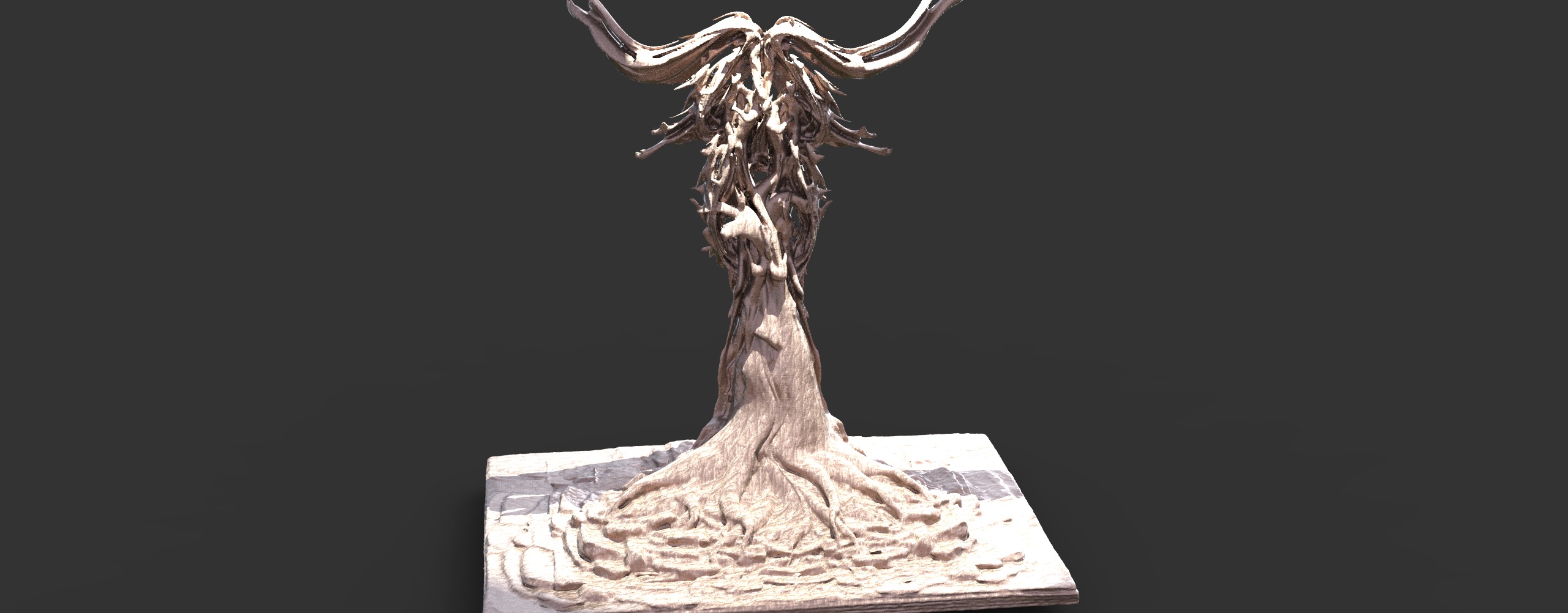 fire link Sculpted Tree sculptures collection series 3 3D model_3