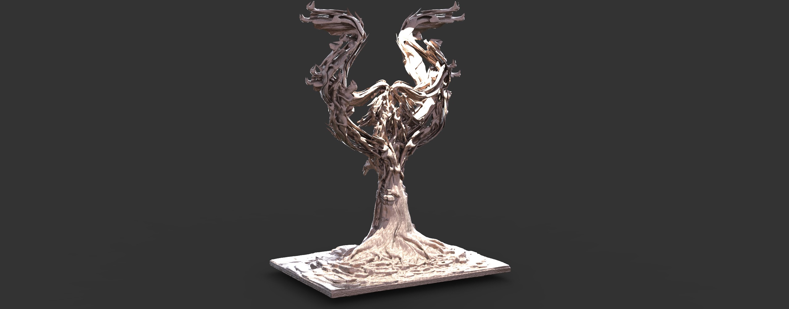 fire link Sculpted Tree sculptures collection series 3 3D model_9