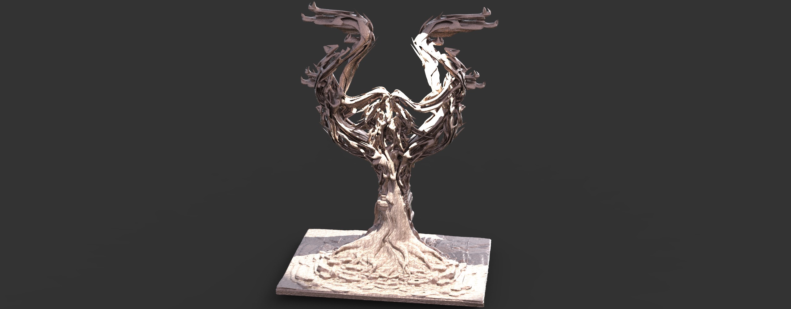 fire link Sculpted Tree sculptures collection series 3 3D model_5