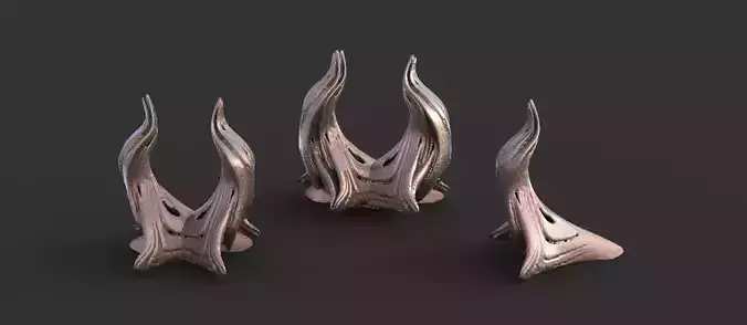 Art Novo Modern art ornament horn 3 designs 