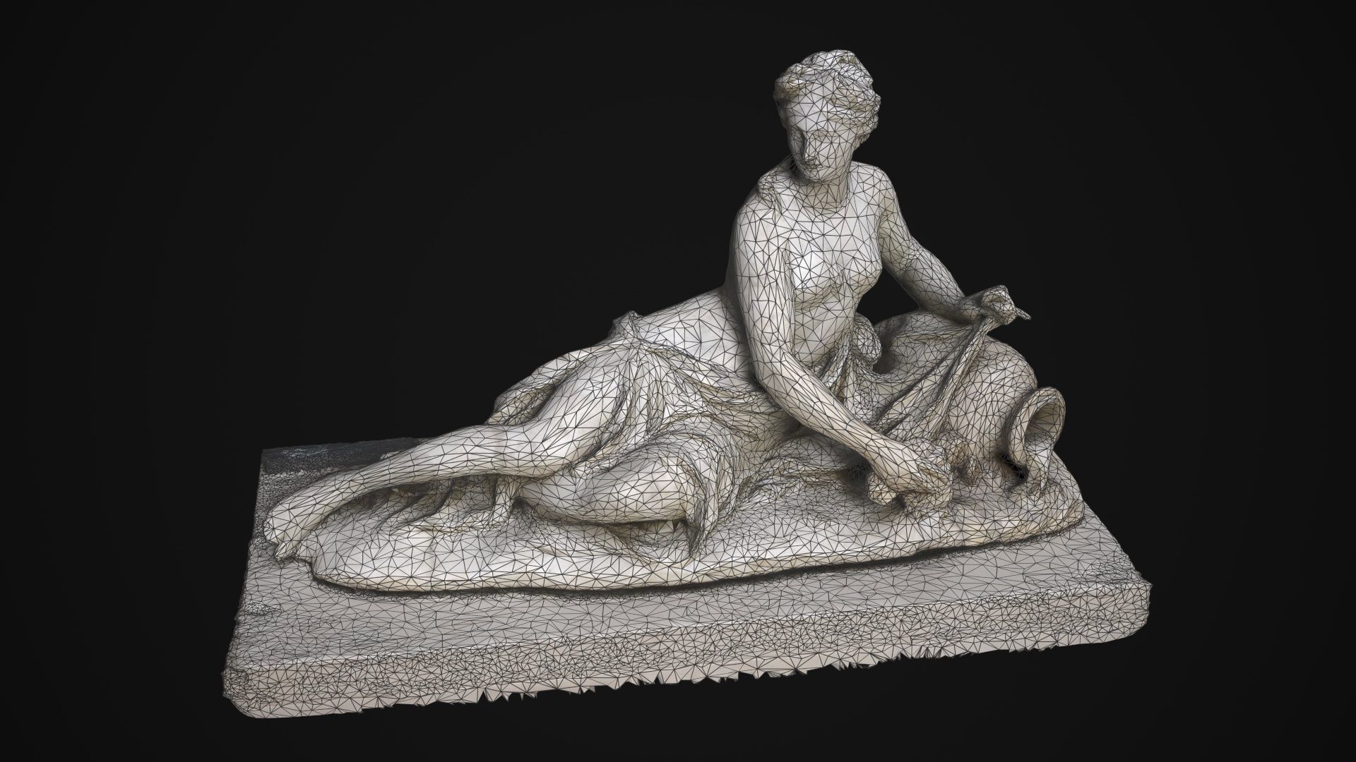 Aretheuse statue Low-poly 3D model_8