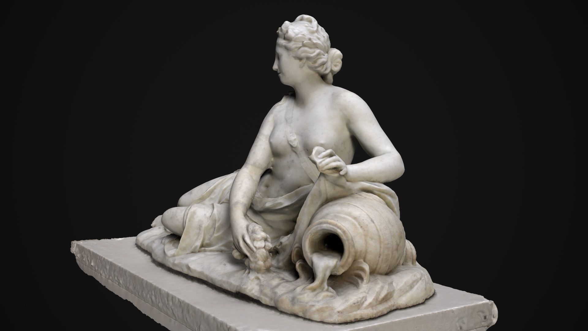 Aretheuse statue Low-poly 3D model_4