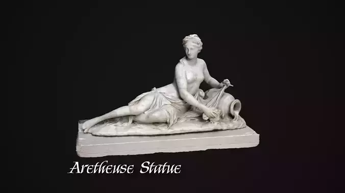 Aretheuse statue Low-poly 3D model