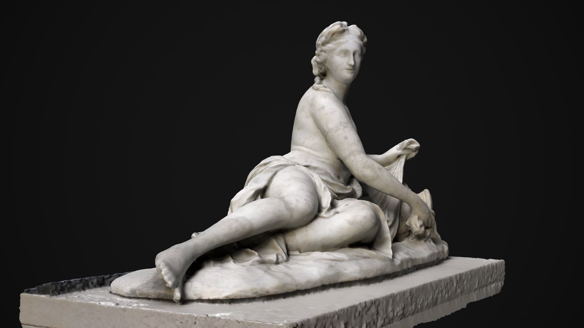 Aretheuse statue Low-poly 3D model_2