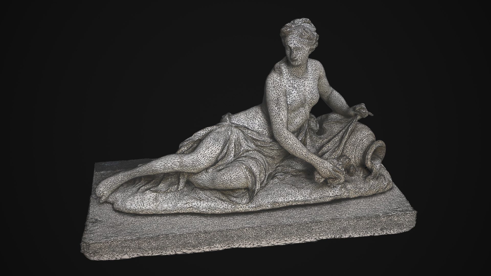 Aretheuse statue Low-poly 3D model_7