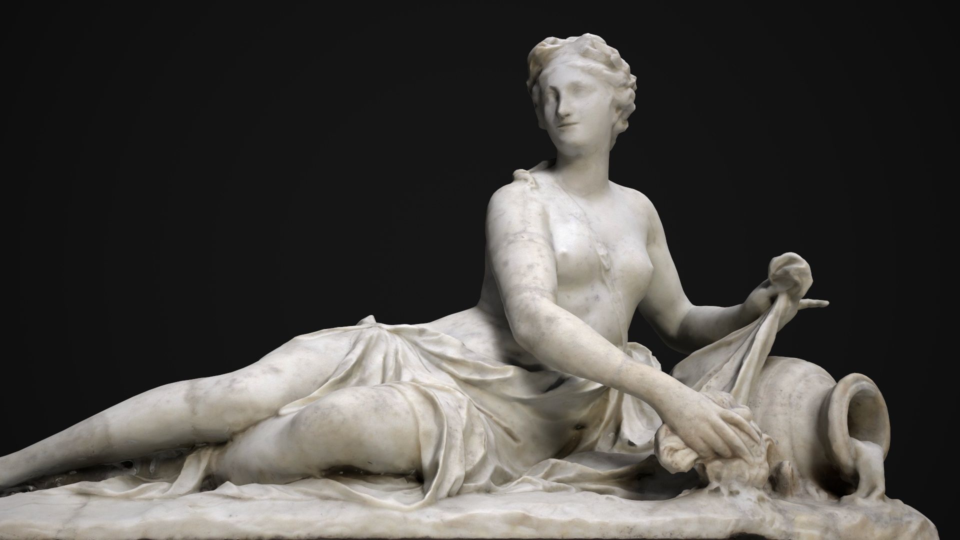 Aretheuse statue Low-poly 3D model_5