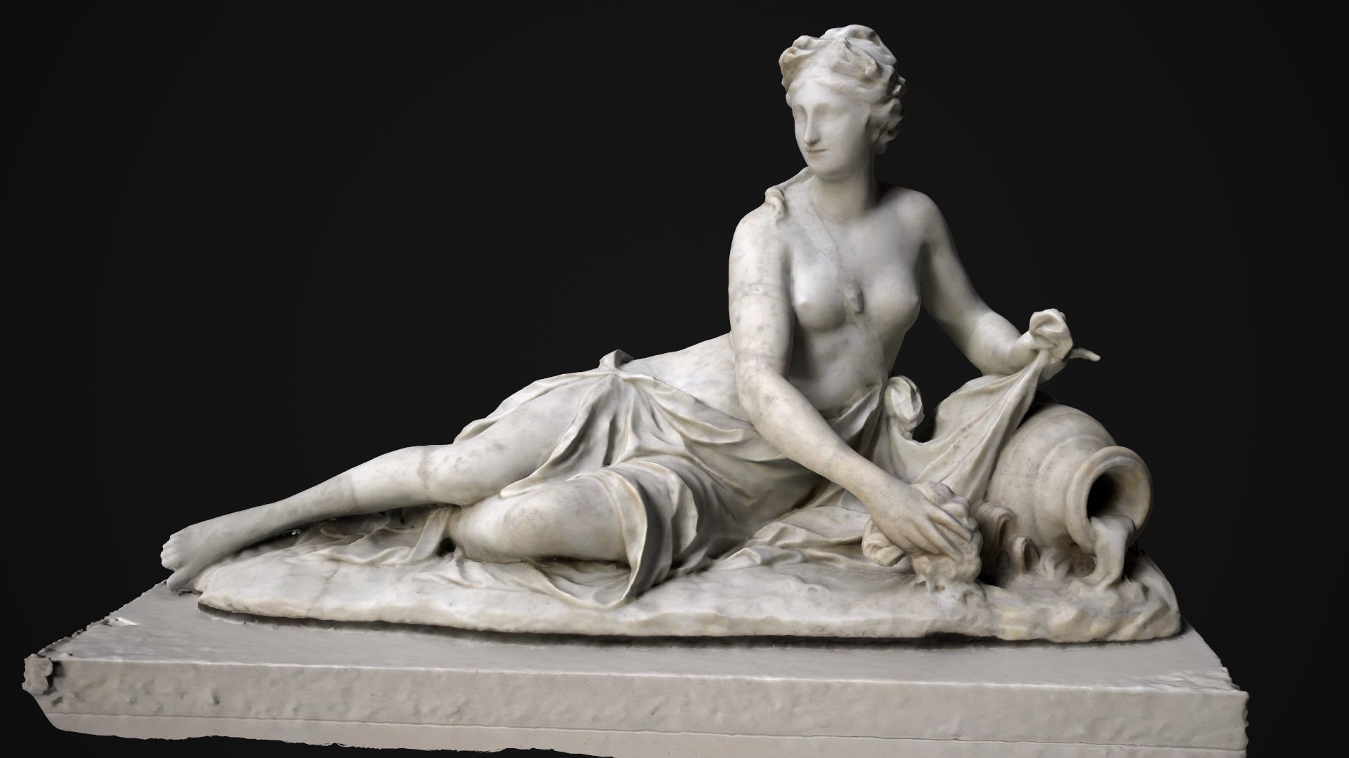 Aretheuse statue Low-poly 3D model_1