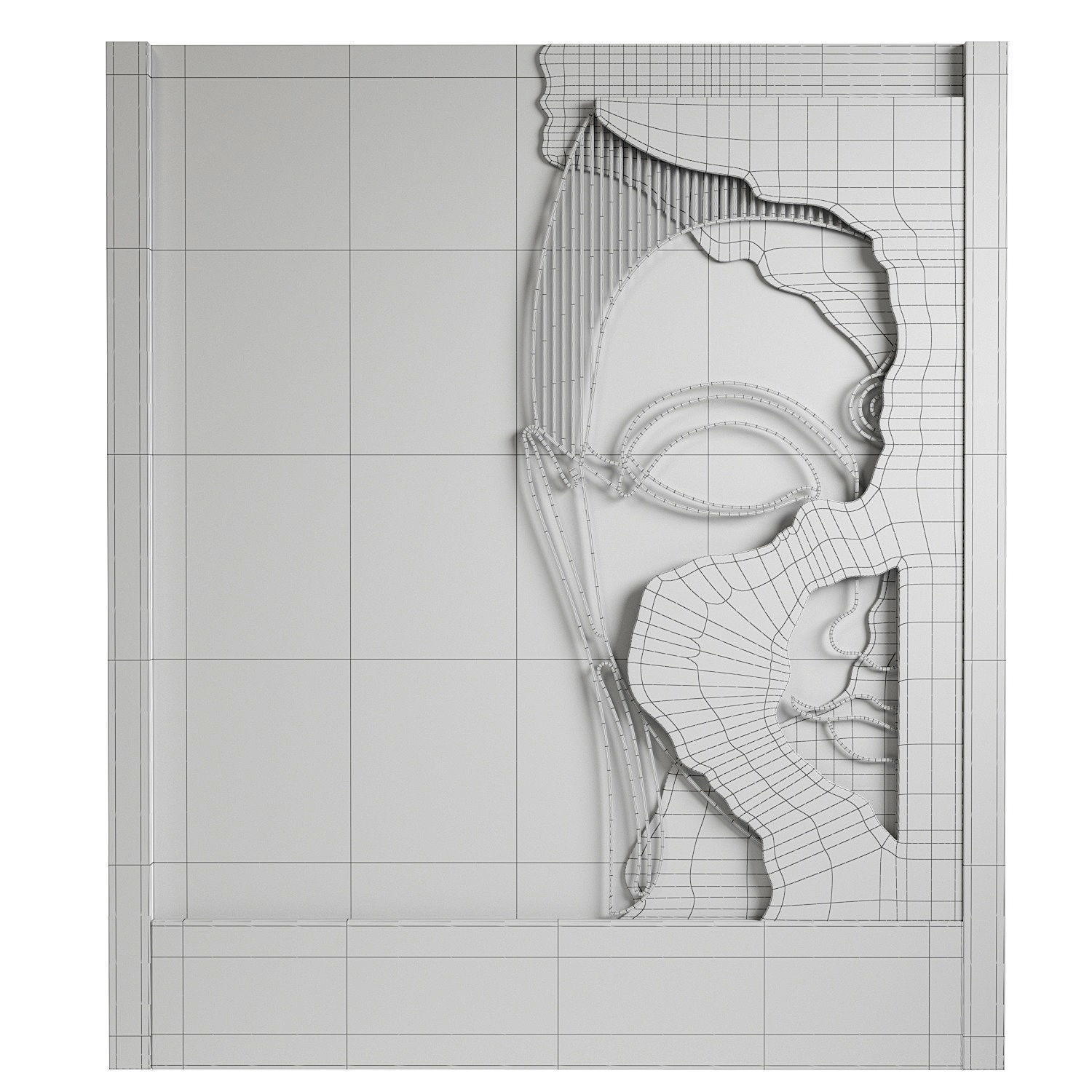 Decorativ panel  face 23 3D model_3