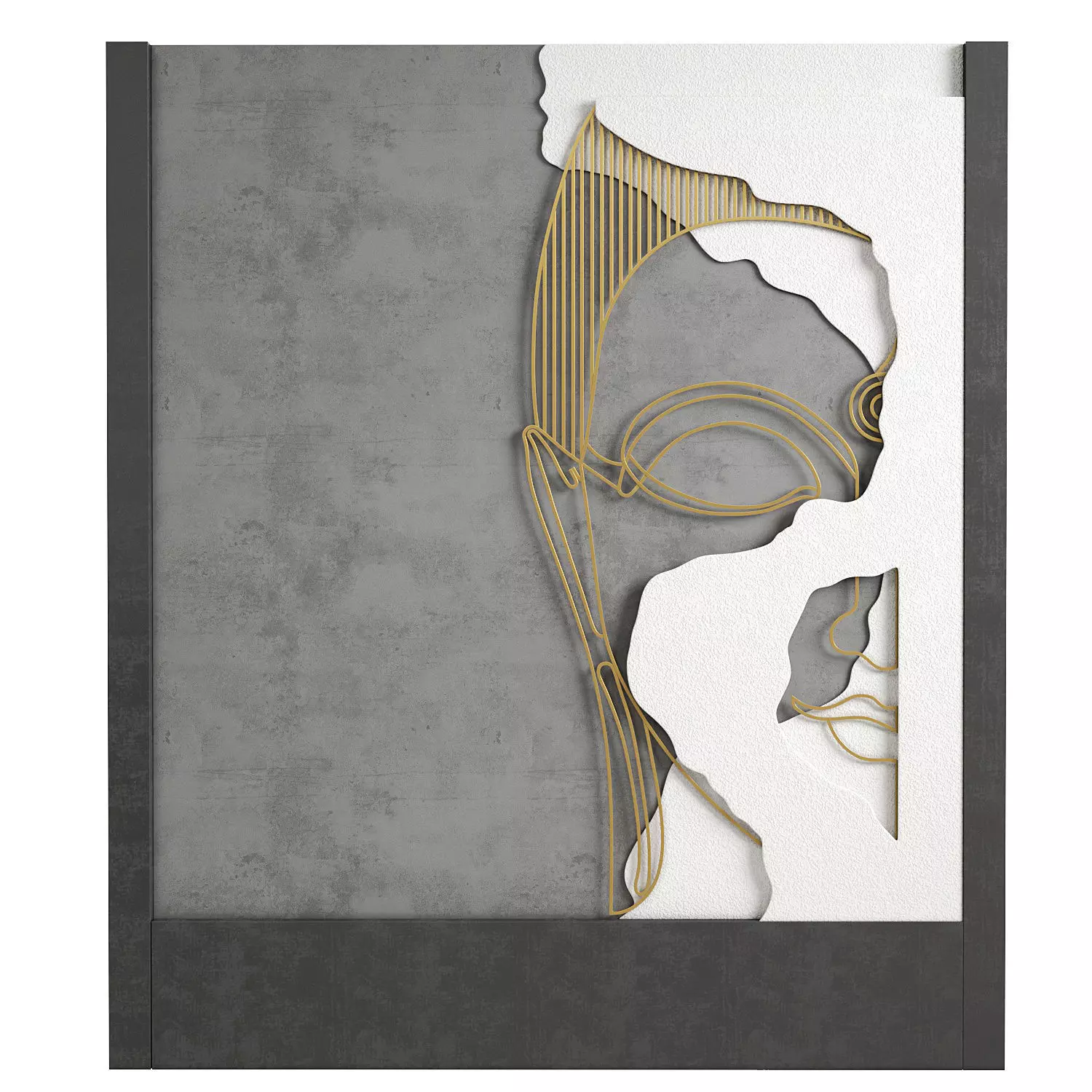 Decorativ panel  face 23 3D model_0