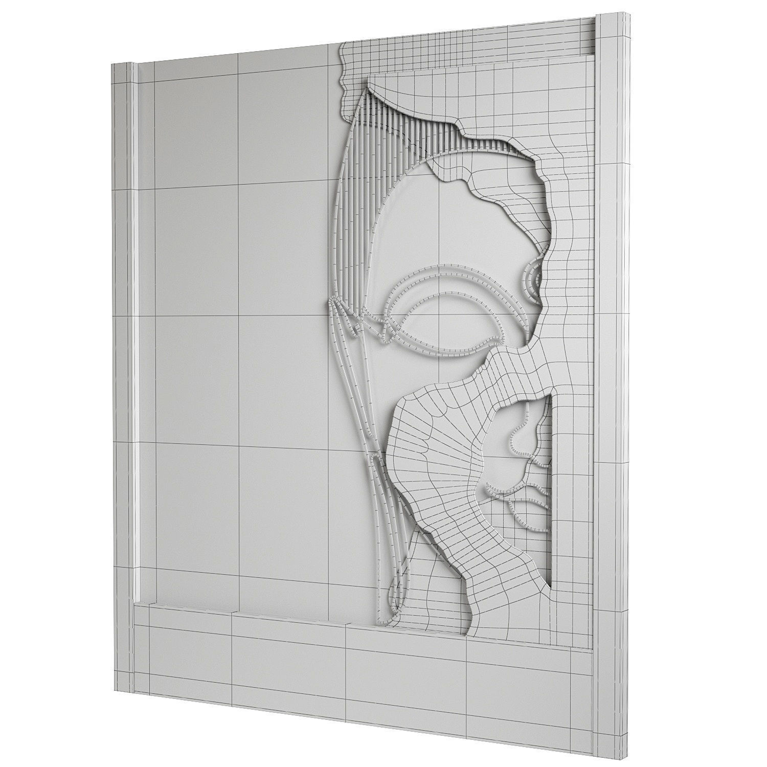Decorativ panel  face 23 3D model_4