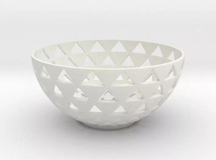Triangles Bowl 3D print model_0