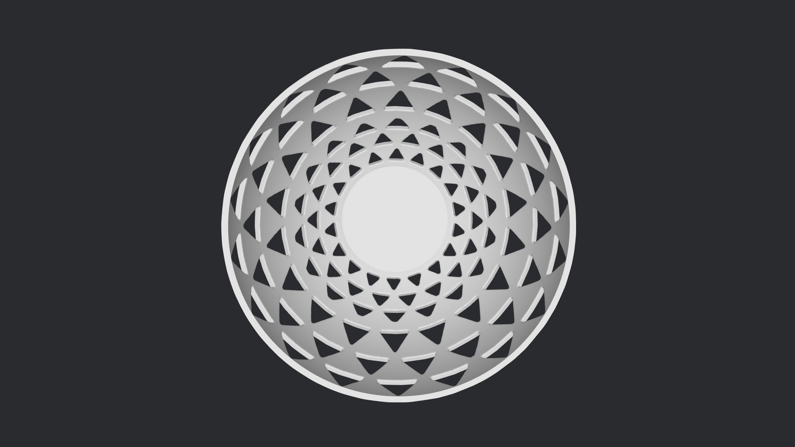 Triangles Bowl 3D print model_2