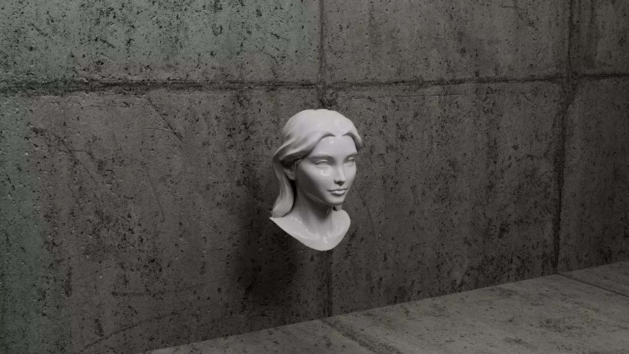 Realistic Female Head-1 3D model