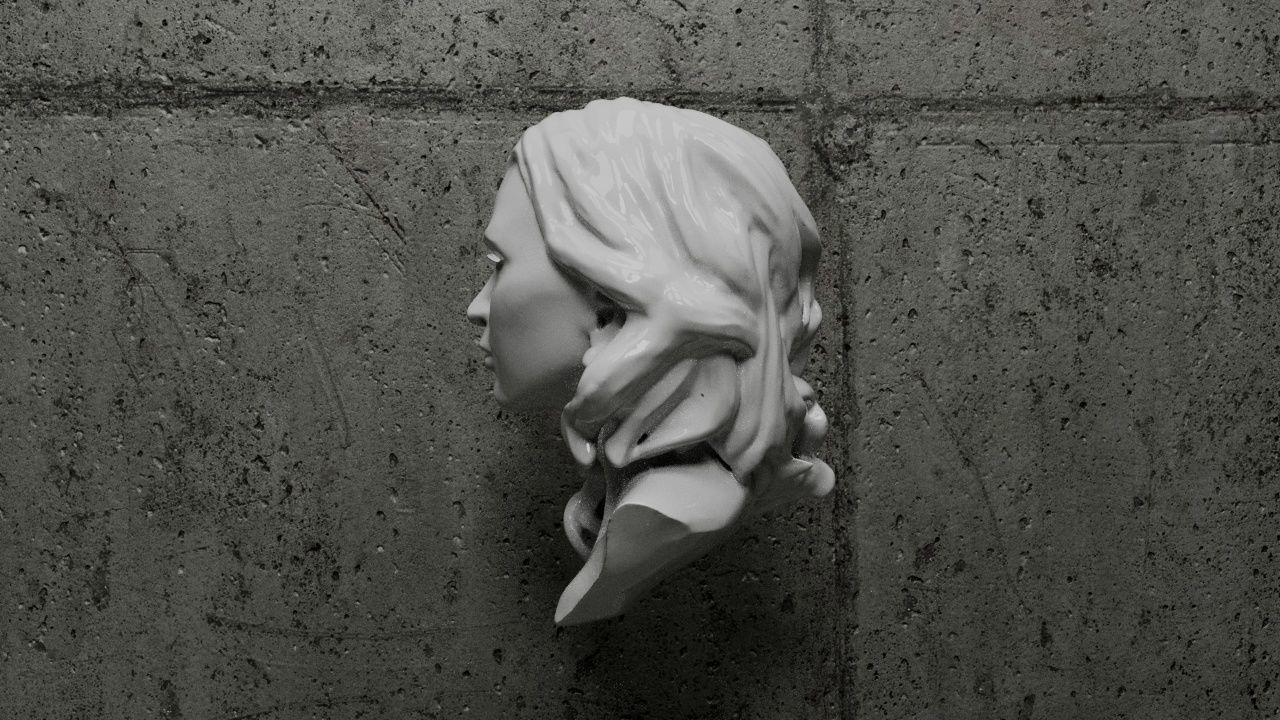 Realistic Female Head-2 3D model_2