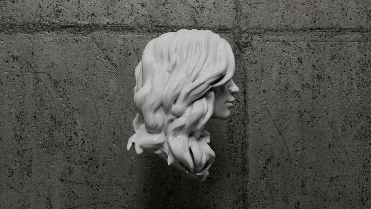 Realistic Female Head-2 3D model_3