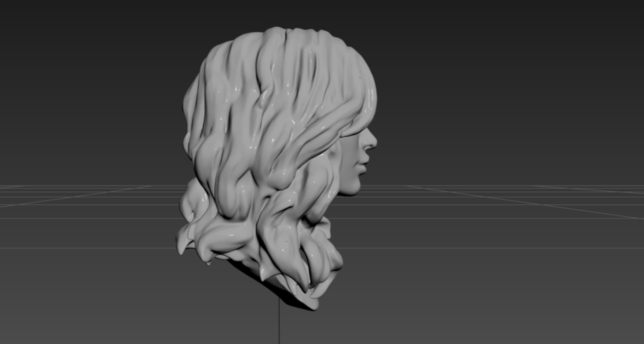 Realistic Female Head-2 3D model_7