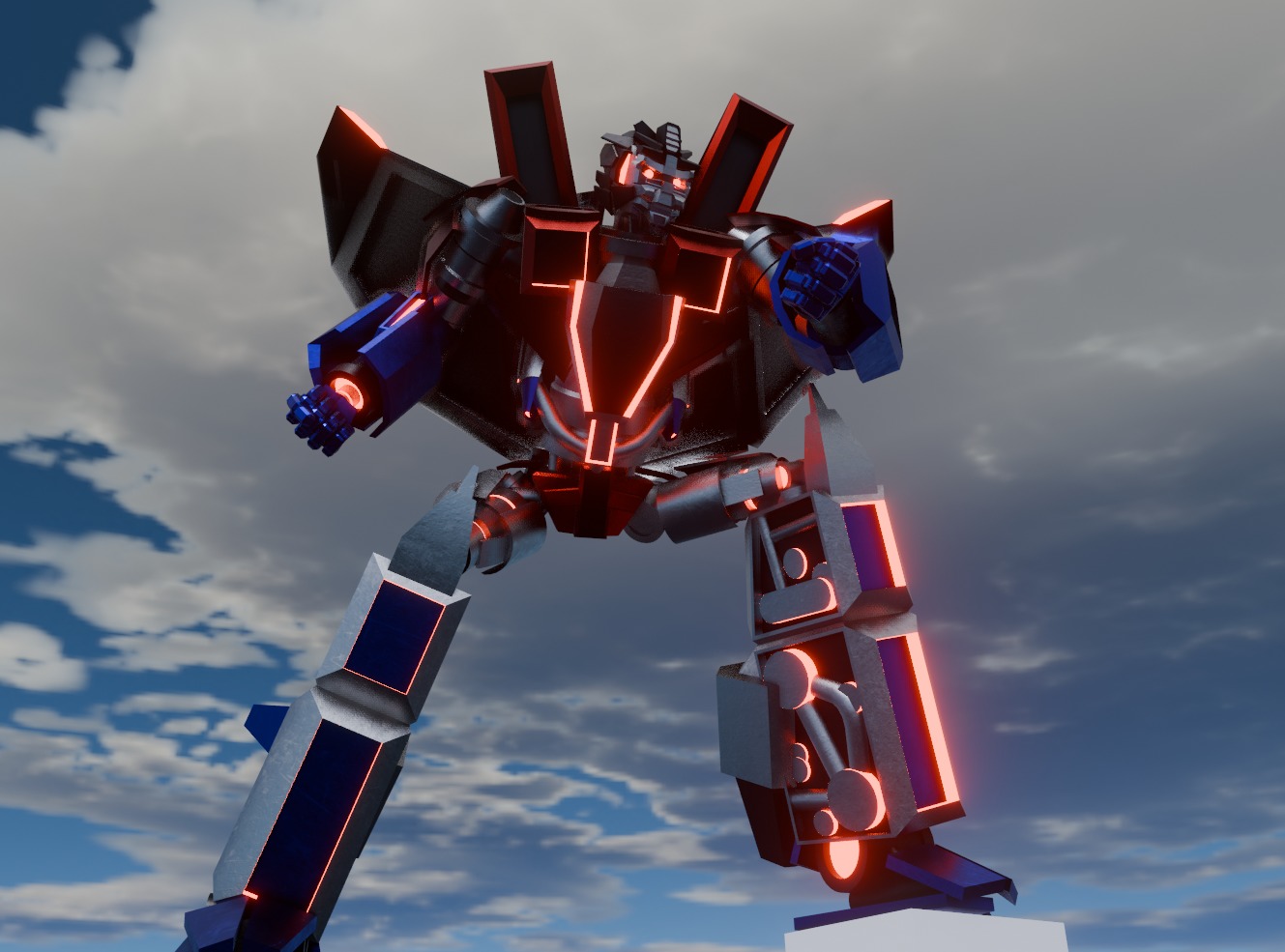 cybertronian starscream Free 3D model_1