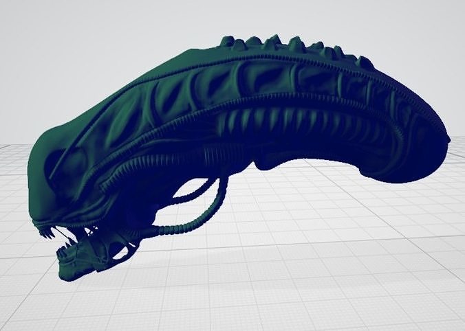 Alien Head Free 3D model