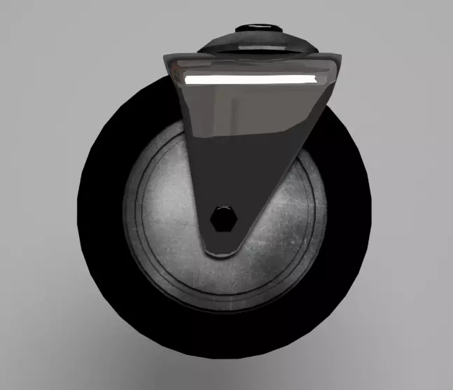 Wheel for service car 3D model_0