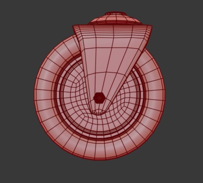 Wheel for service car 3D model_5