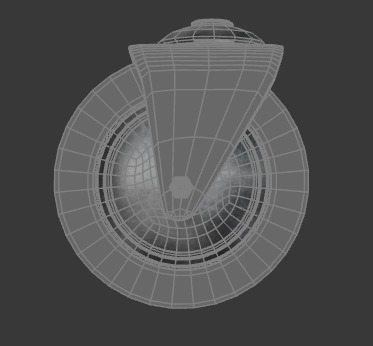 Wheel for service car 3D model_2