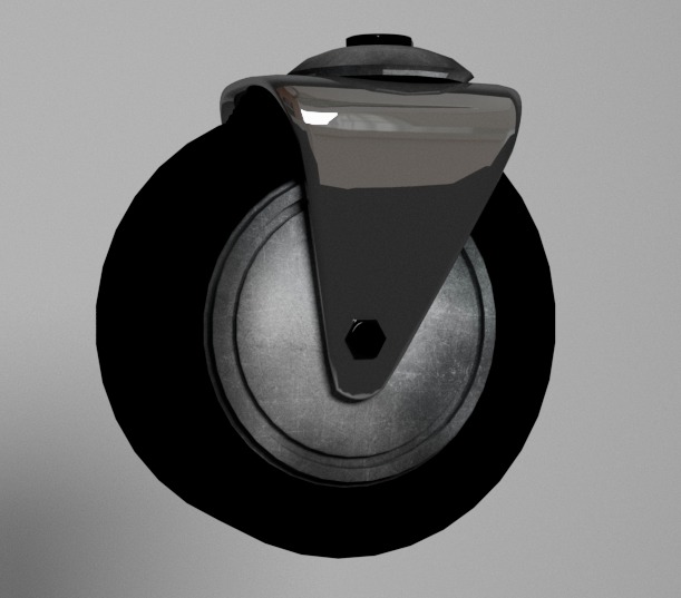 Wheel for service car 3D model_6