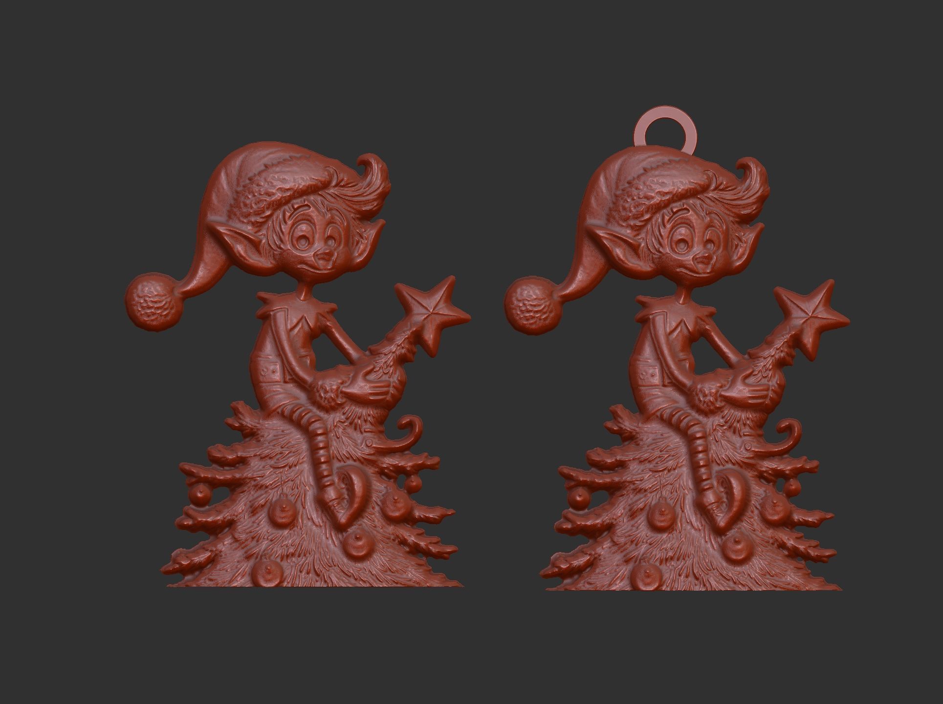 christmas elf in christmastree decor  3D print model_5