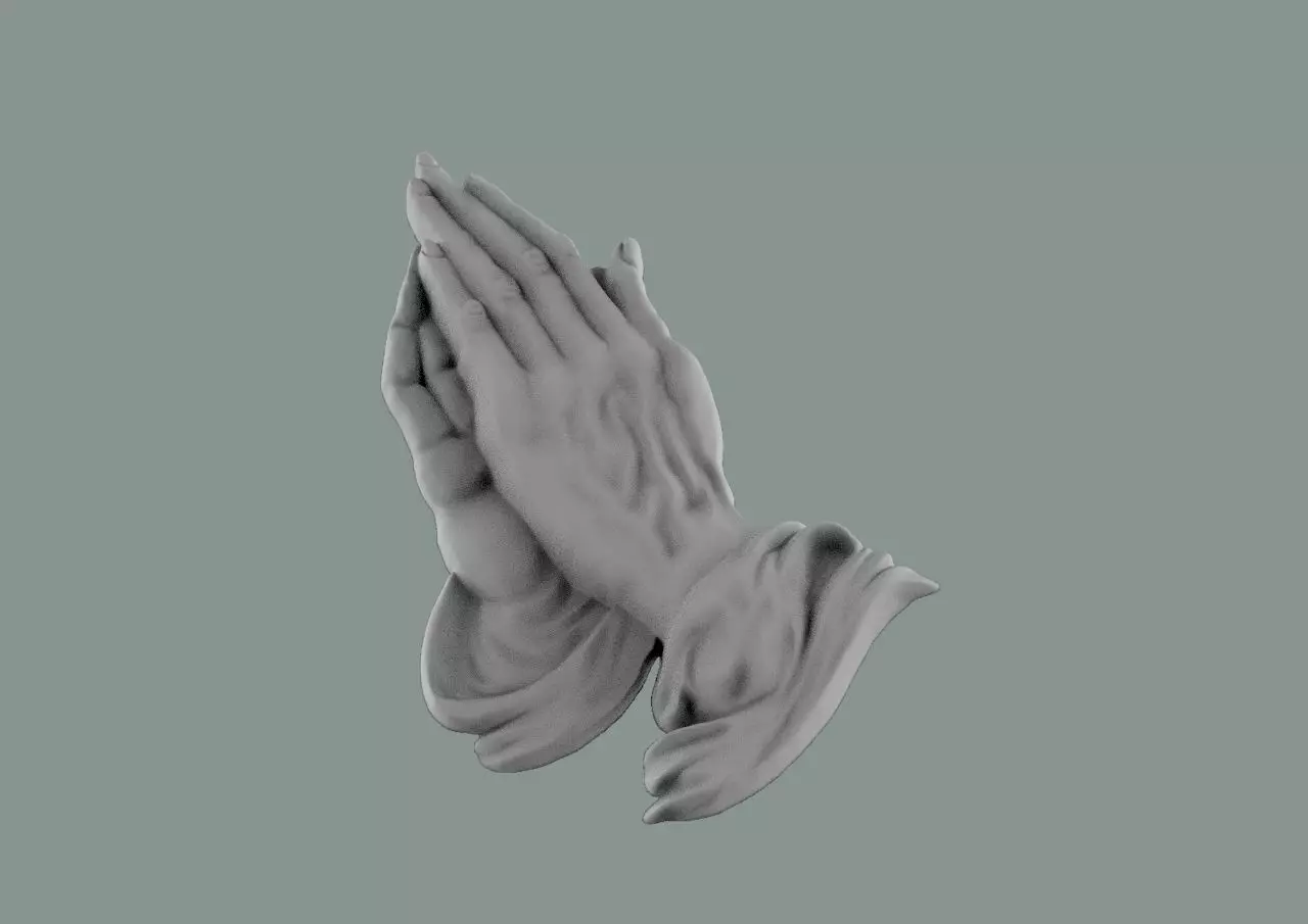 praying hands 3D print model_0