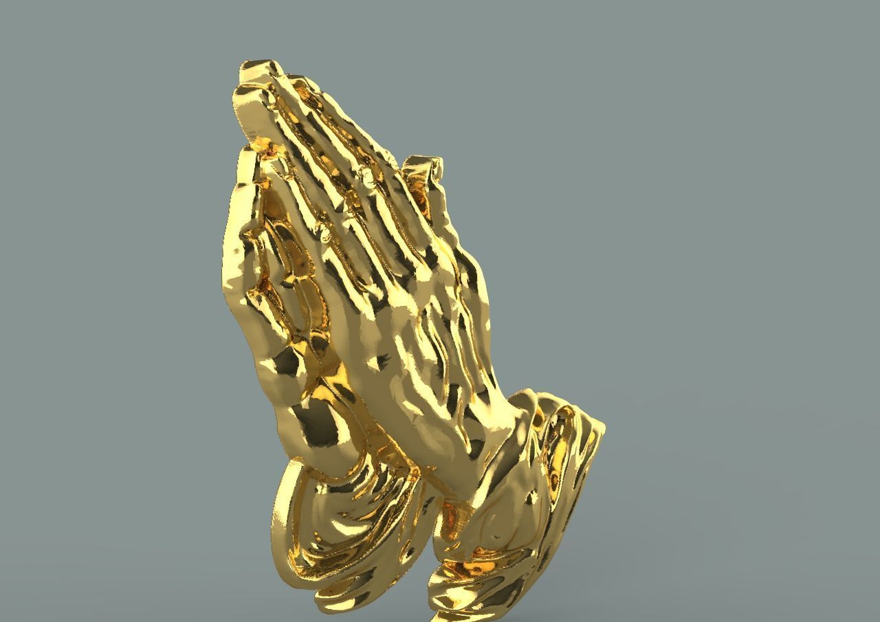 praying hands 3D print model_20