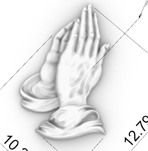 praying hands 3D print model_27