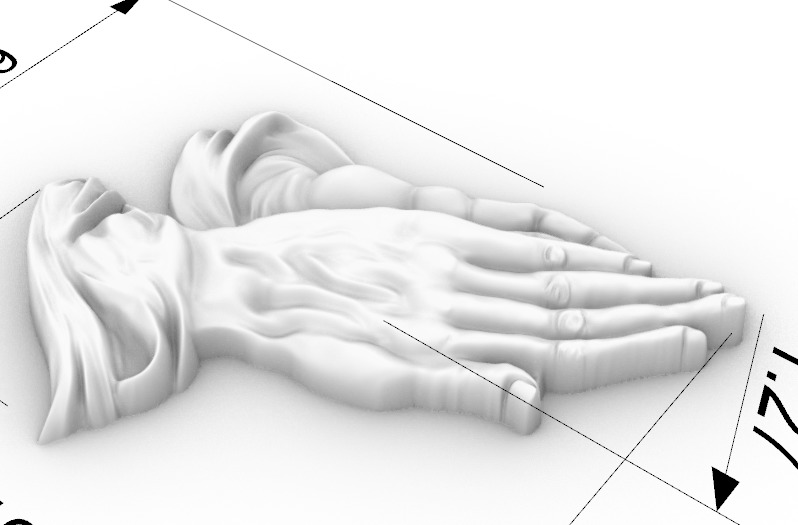 praying hands 3D print model_28