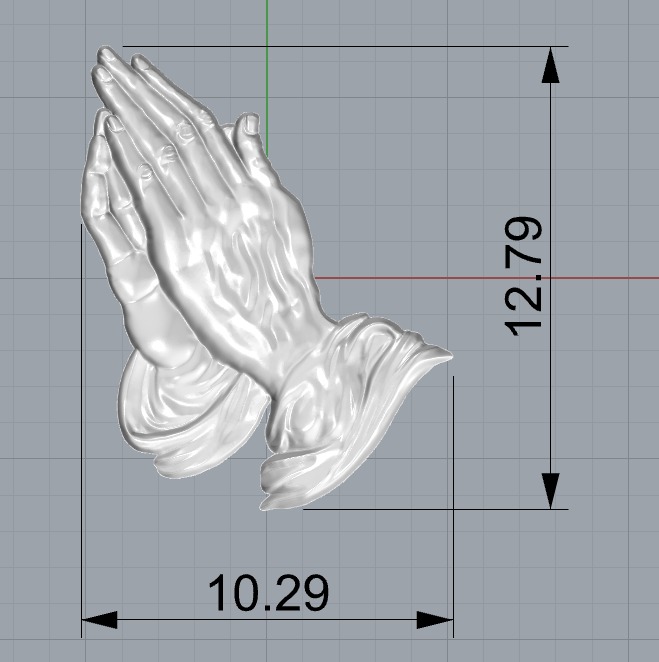 praying hands 3D print model_22