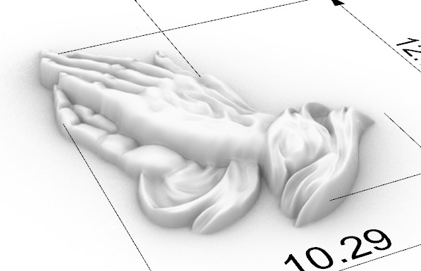 praying hands 3D print model_26