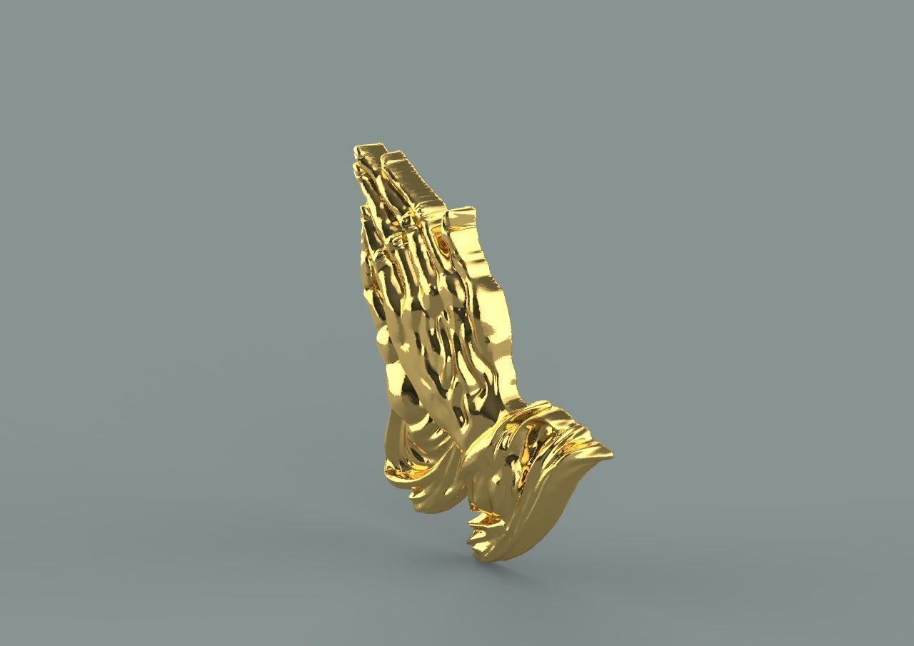 praying hands 3D print model_14