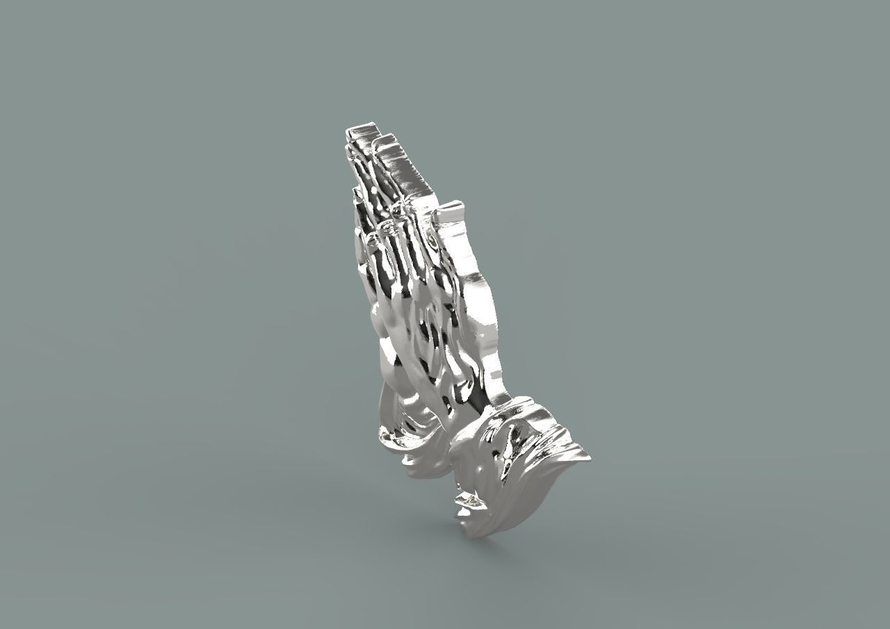 praying hands 3D print model_13