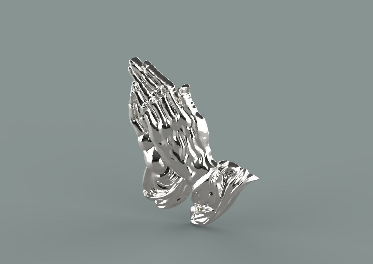 praying hands 3D print model_11
