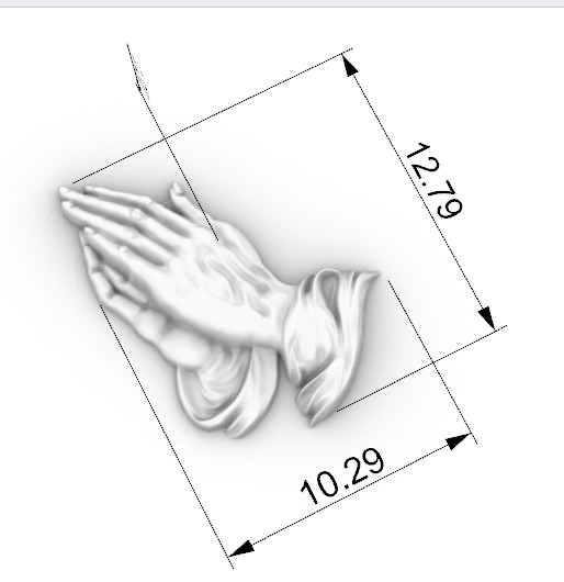 praying hands 3D print model_25