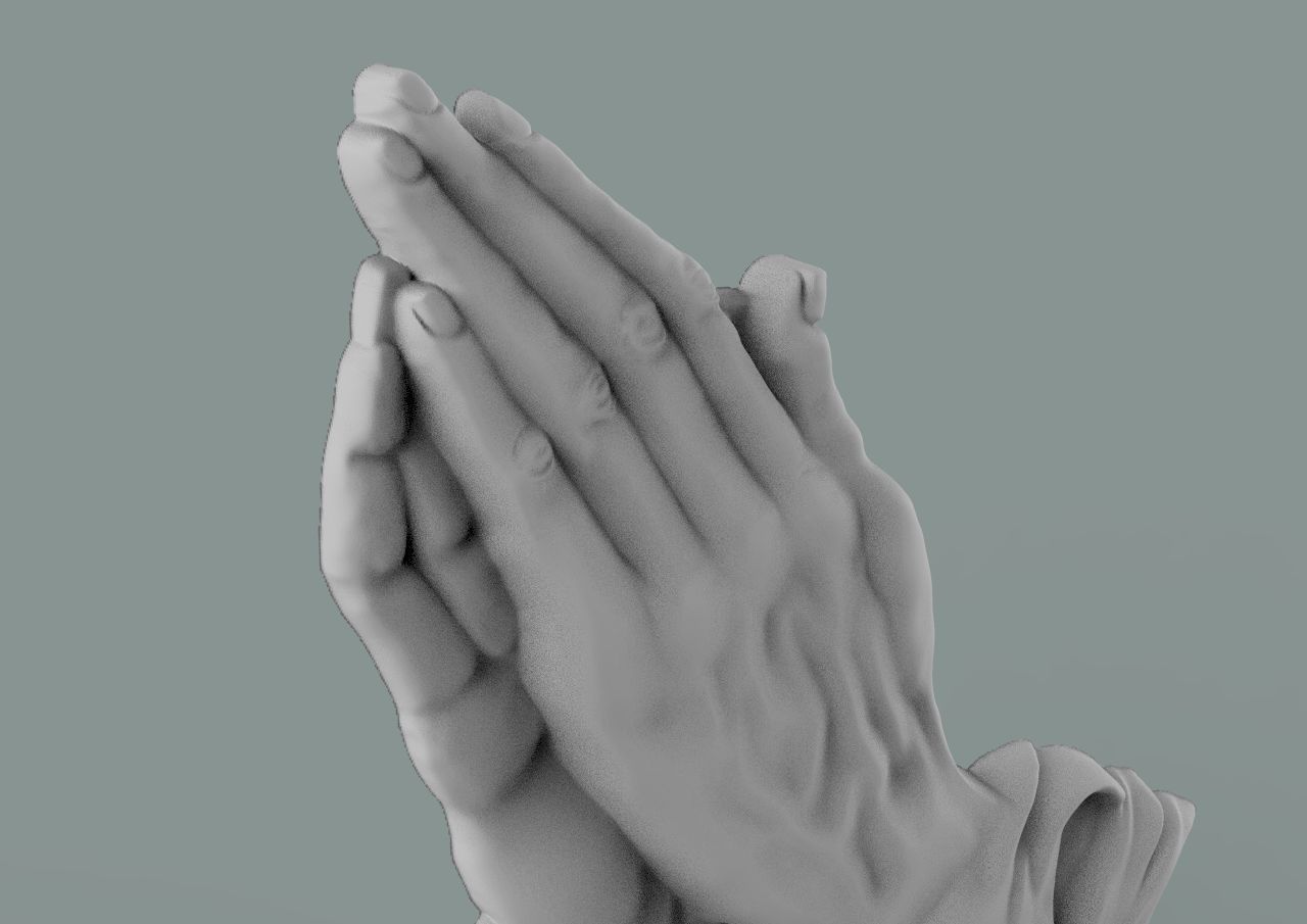 praying hands 3D print model_7