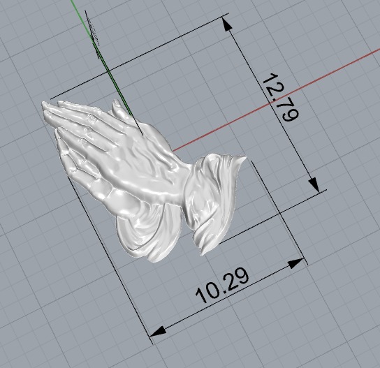 praying hands 3D print model_24