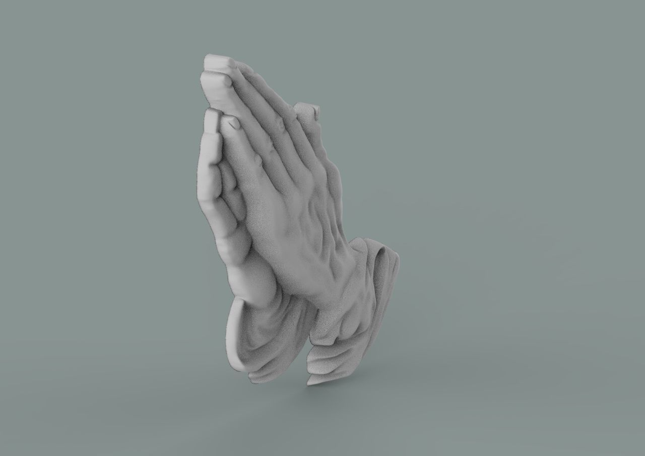 praying hands 3D print model_6